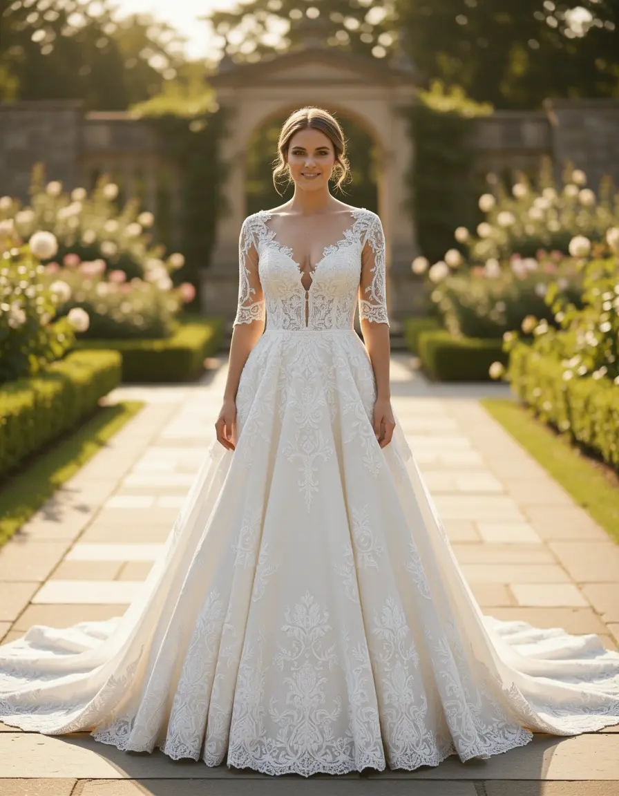 A-Linien Kleid elegant Hochzeit Gast