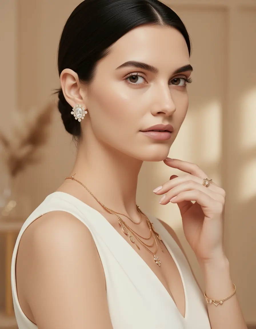Elegante Accessoires an einer Frau