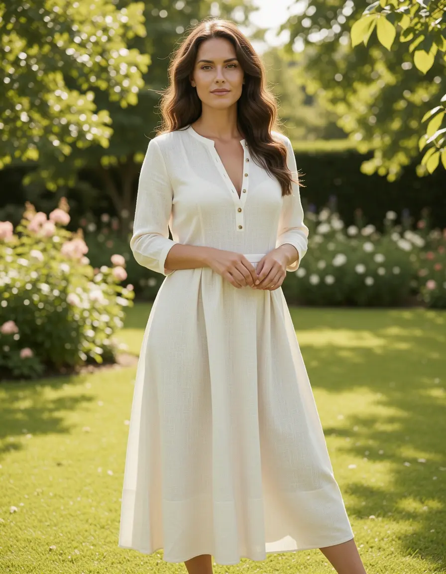 Elegantes Leinenkleid für den Sommer
