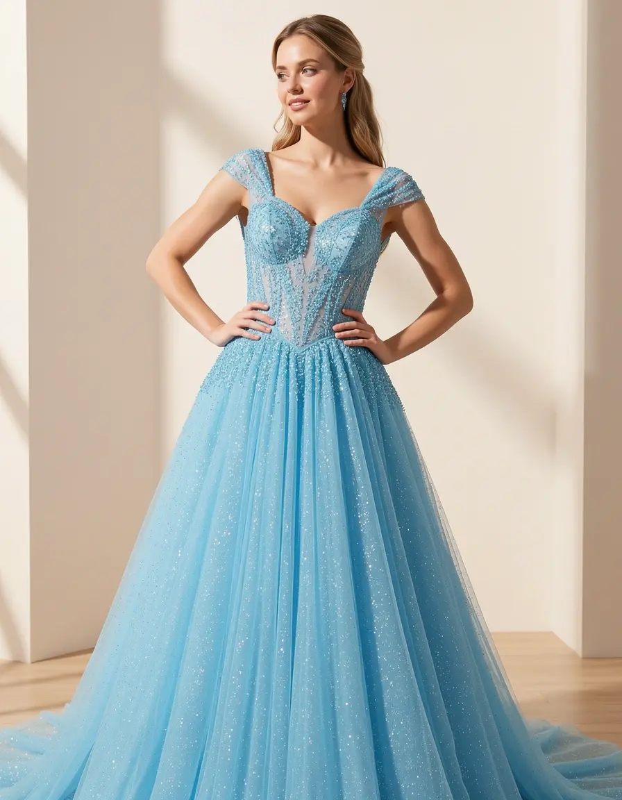 Elsa Sparkle Gown - Funkelndes Elsa Ballkleid für Mädchen