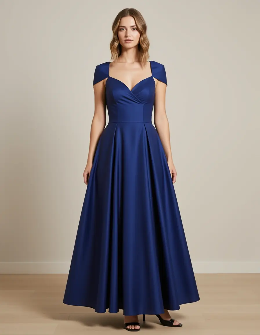 Model in einem Empire Waist Midi Gown