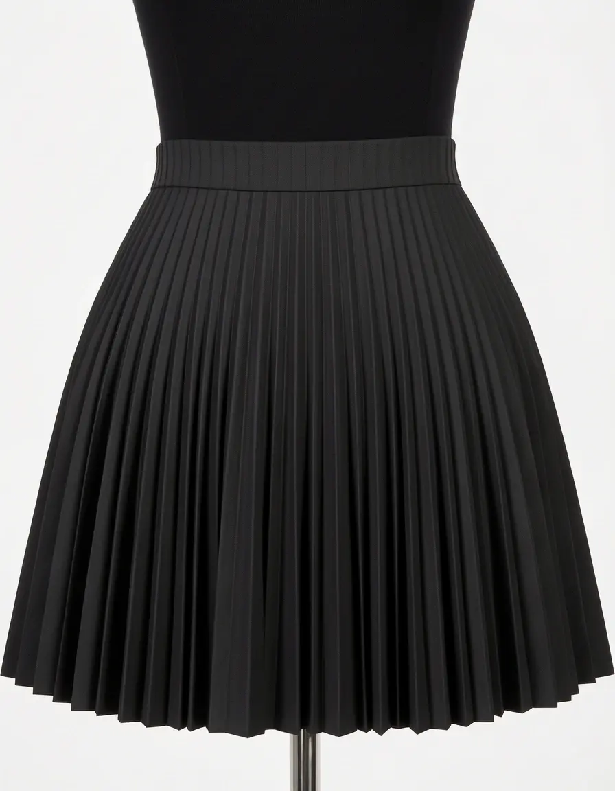 Empire Waist Pleated Kleid