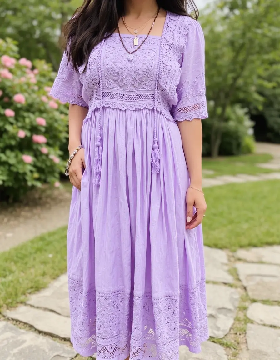 Lavender Boho Dress