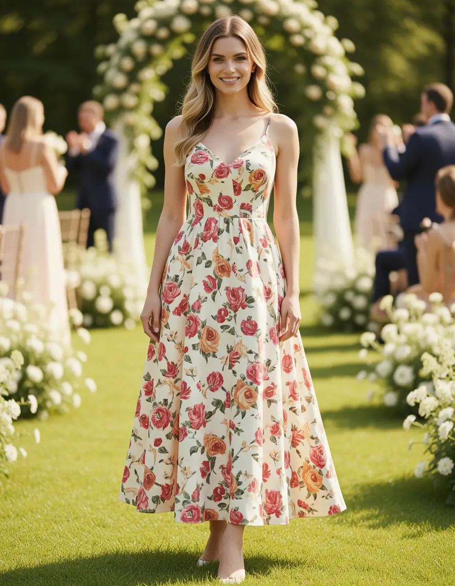 Zartes Blumenkleid für festliche Anlässe