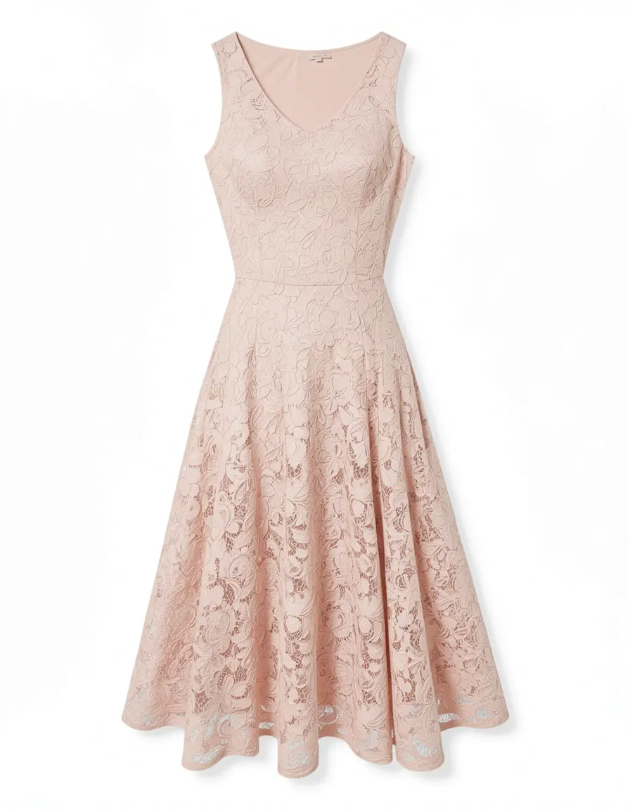 Spitzenkleid in A-Linie für Damen