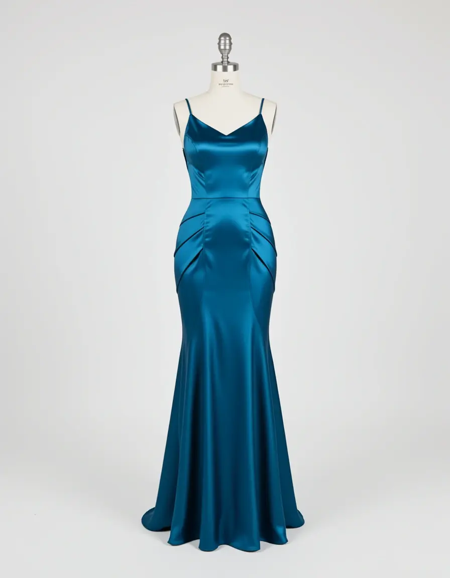 Satin Cocktail Kleid im italienischen Design