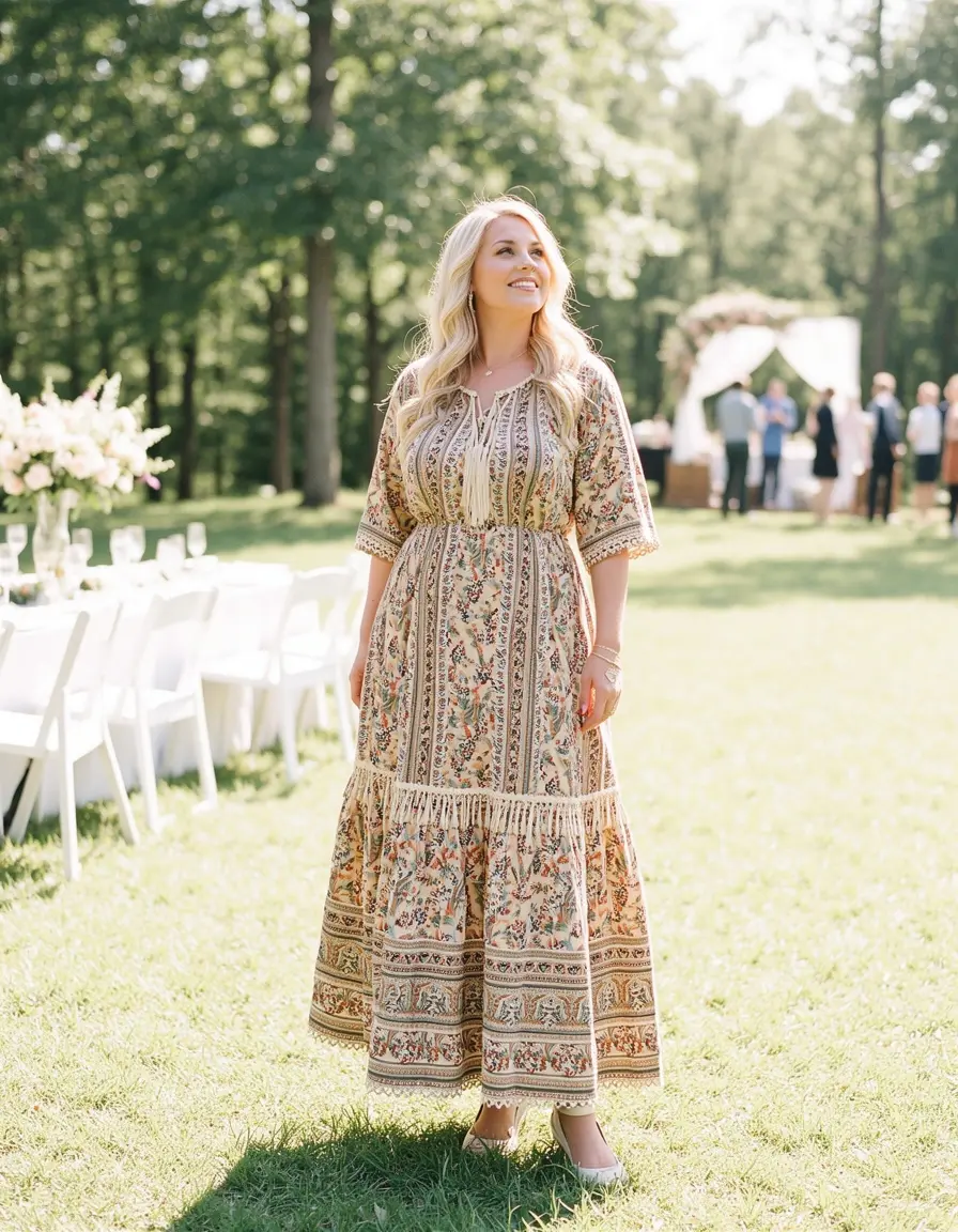 Boho Trauzeugin Kleid