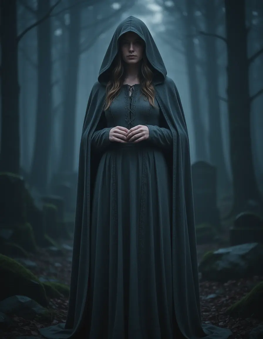 Medieval Hooded Maxi Dress