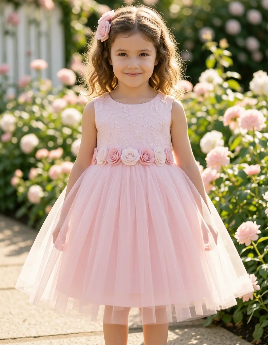 Niedliches Blumenmädchen Kleid