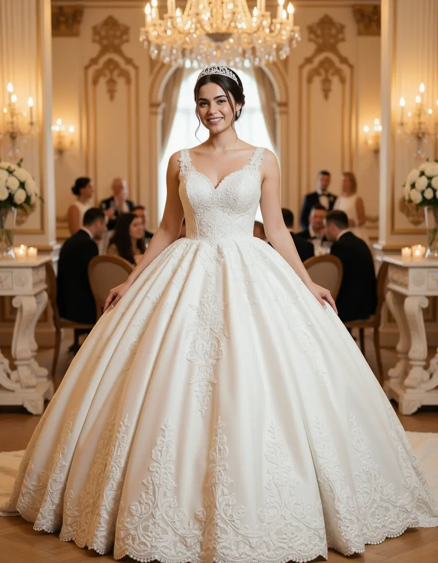 Prachtvolles Ballkleid für formelle Hochzeiten