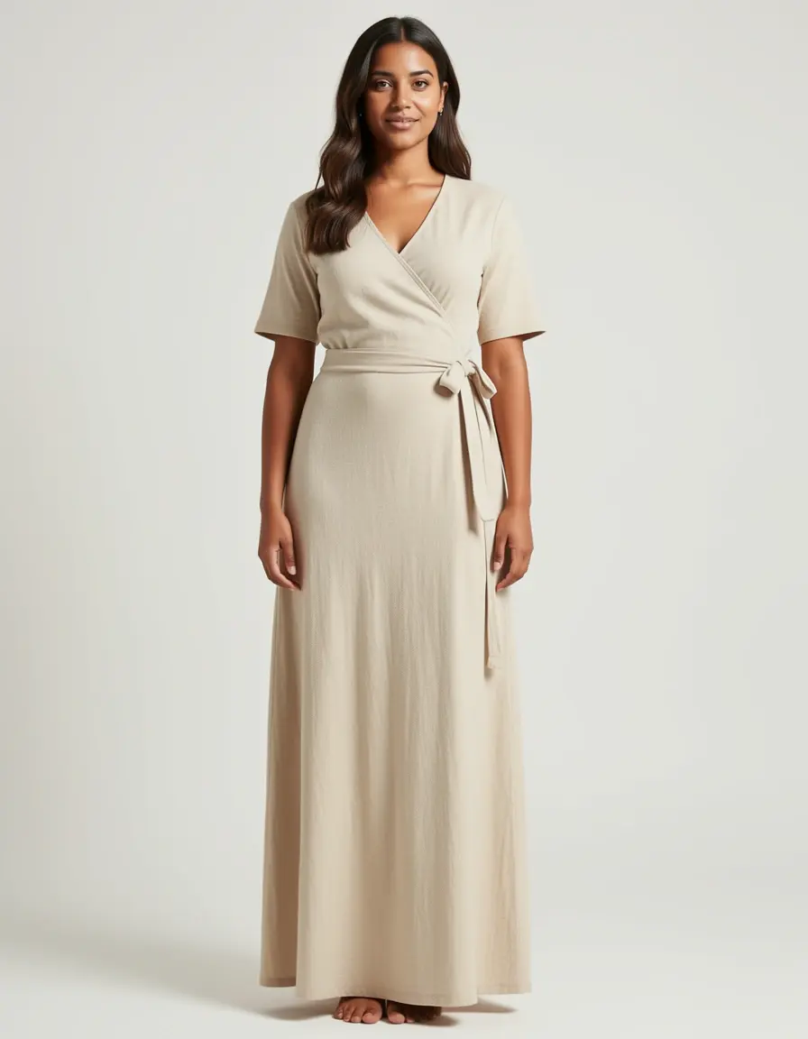 Baumwoll Wickelkleid sommerlich