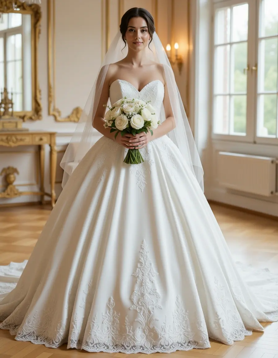 Classic White Ball Gown Hochzeit