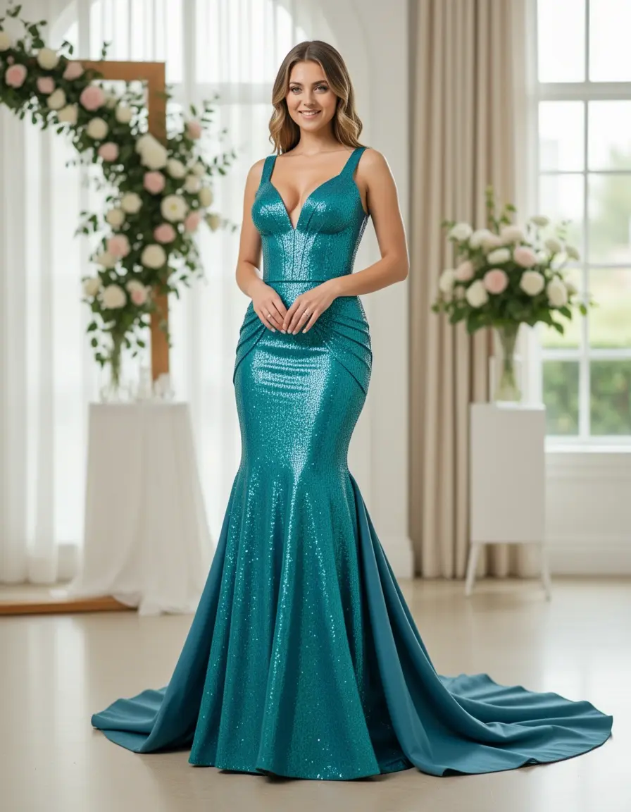 Modern Mermaid Wedding Dress Kleid Hochzeit