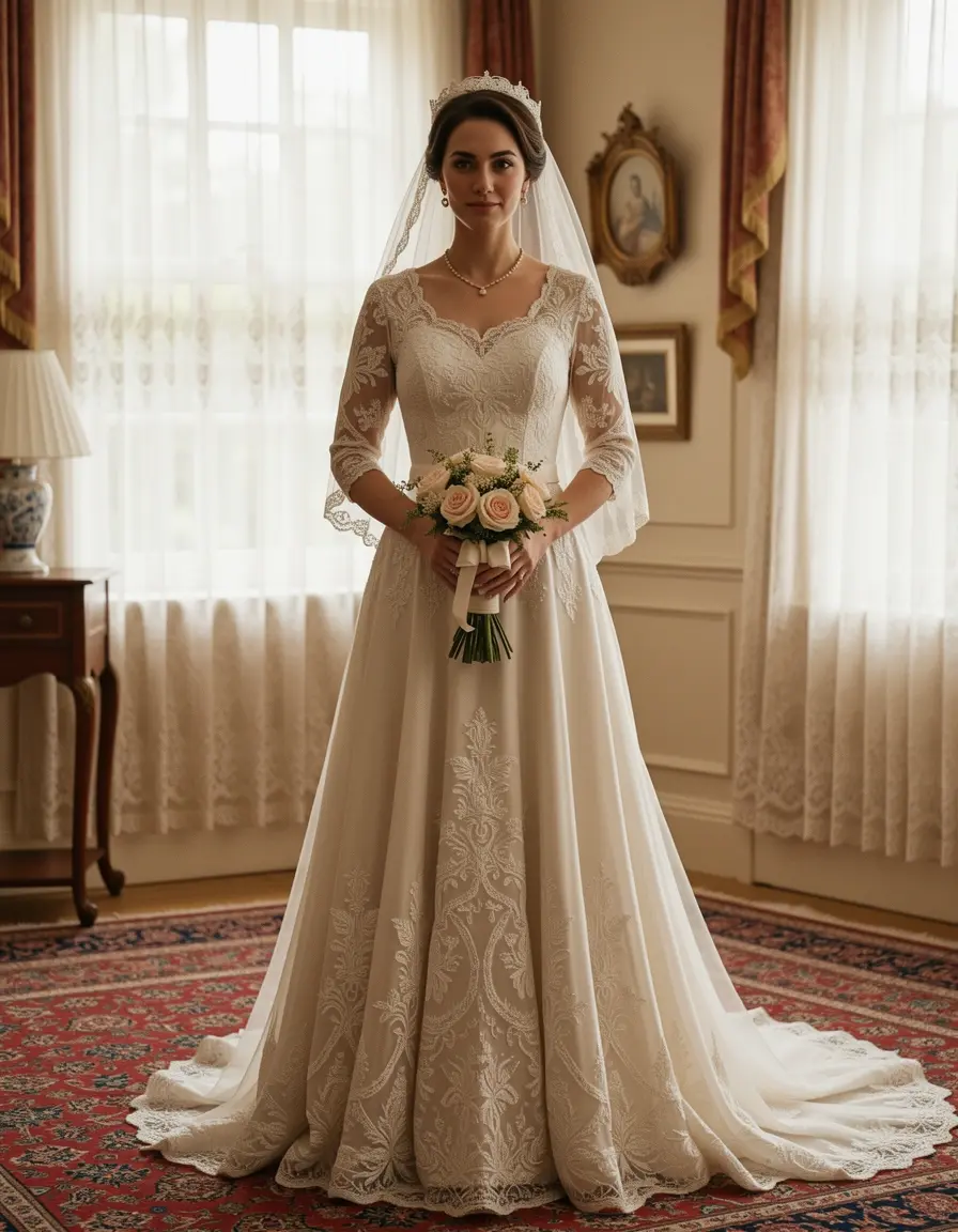 Vintage Tea Length Wedding Dress