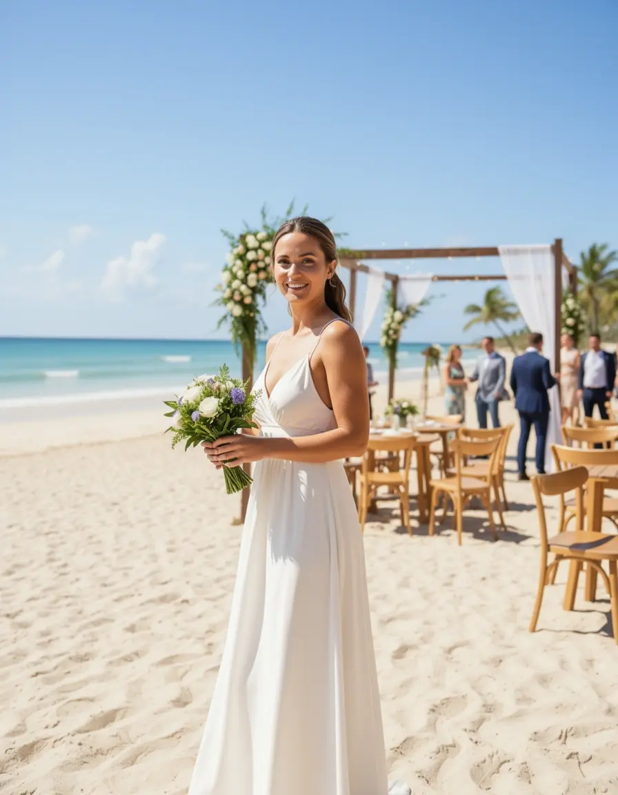 Beach Slip Bridal Dress