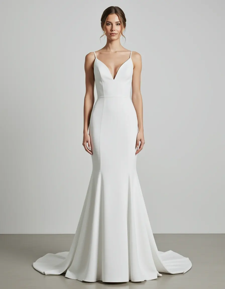 Minimalist Sheath Wedding Dress