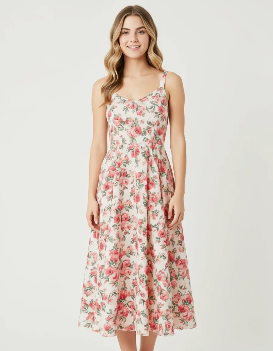 Florales A-Linien Kleid für Teenager