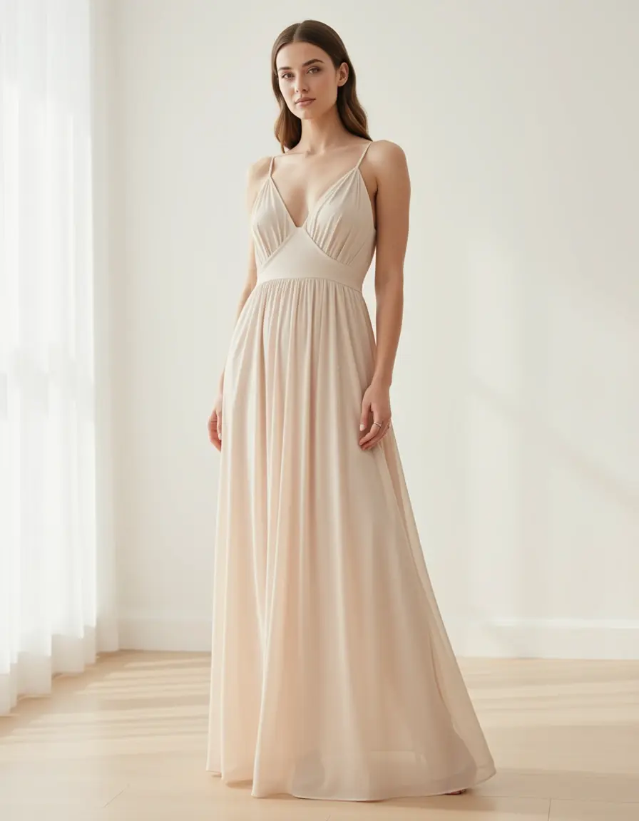 Langes Chiffon Kleid für festliche Anlässe