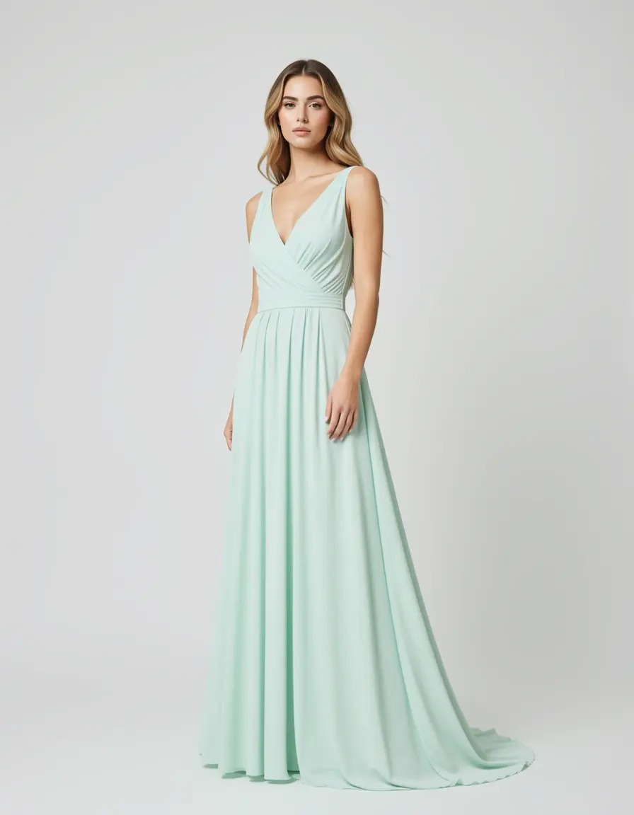 Wickelkleid mintgrün leicht Modell 3