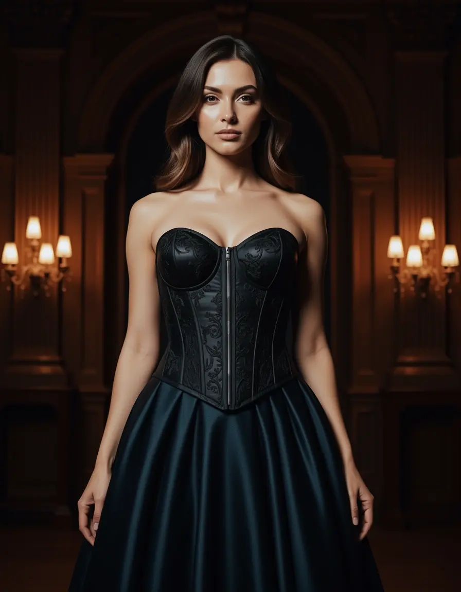 Abendkleid mit Korsett