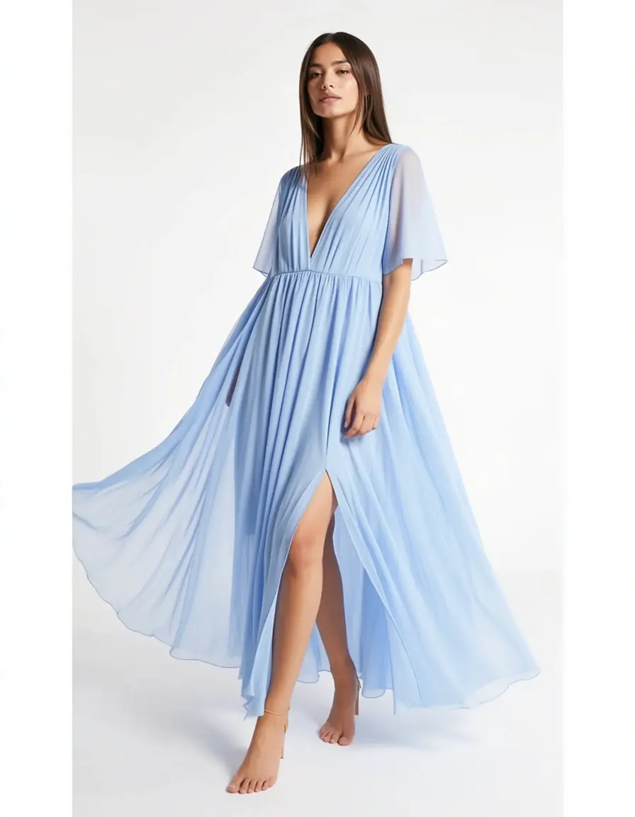 Slit Chiffon Maxi