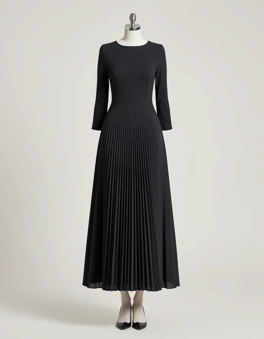 A-line pleated dress classic