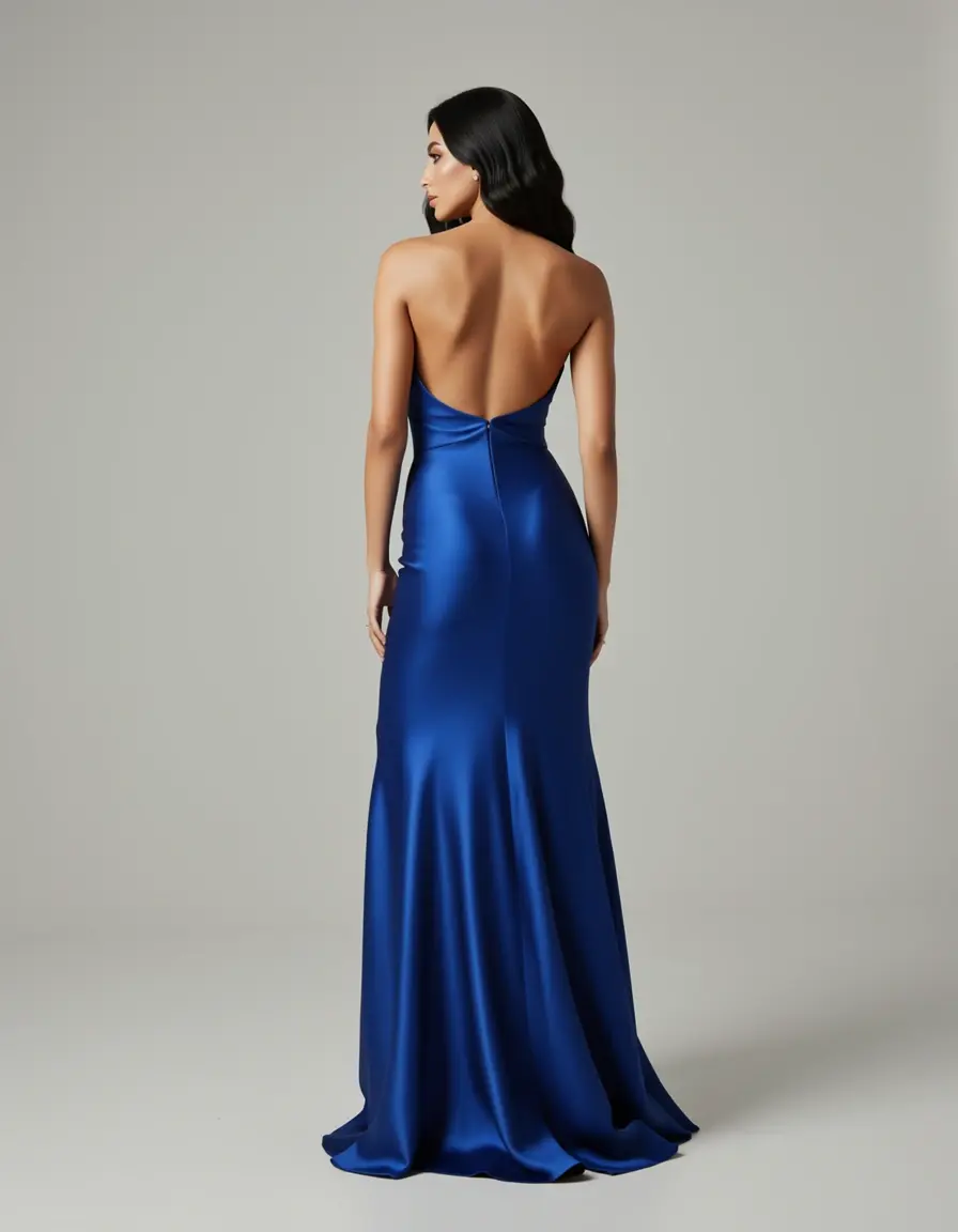 Satin Kleid rückenfrei Cocktail Style