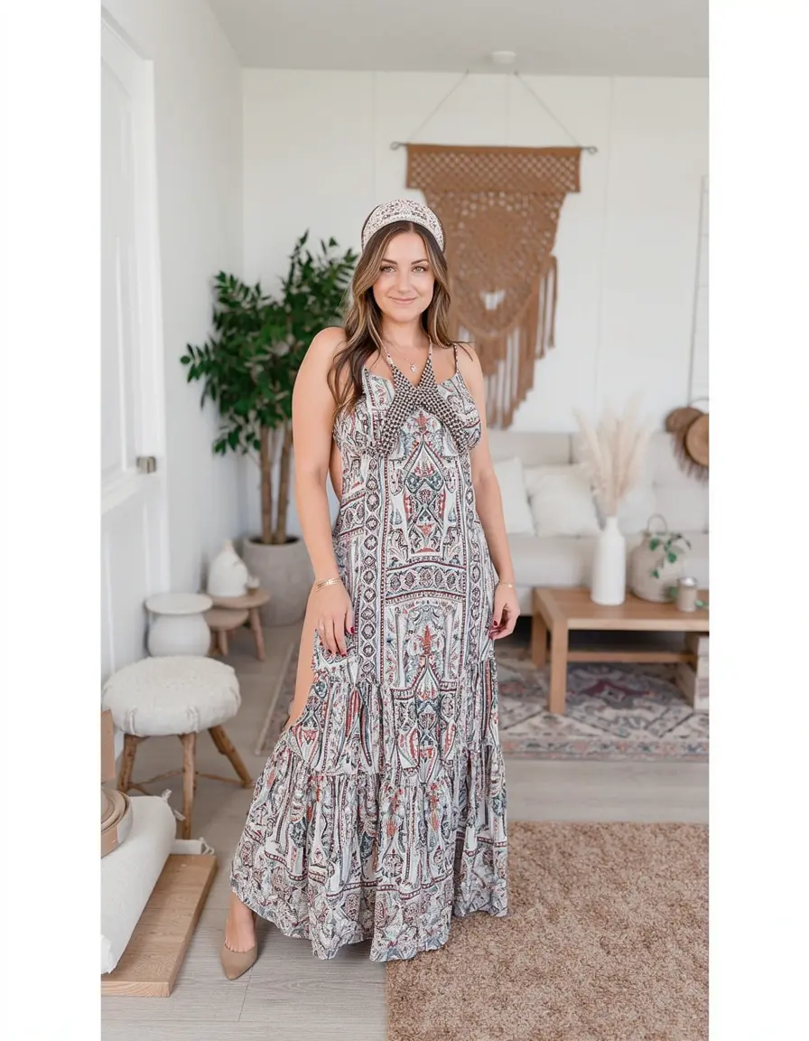 Boho Kleid rückenfrei entspannt