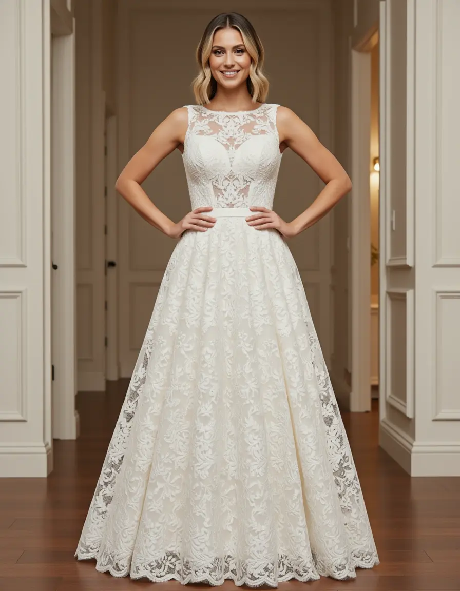 Lace A-line cocktail dress elegant