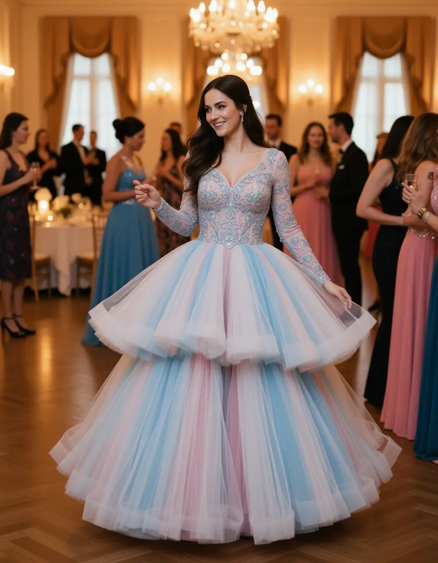 Tüll Partykleid Damen
