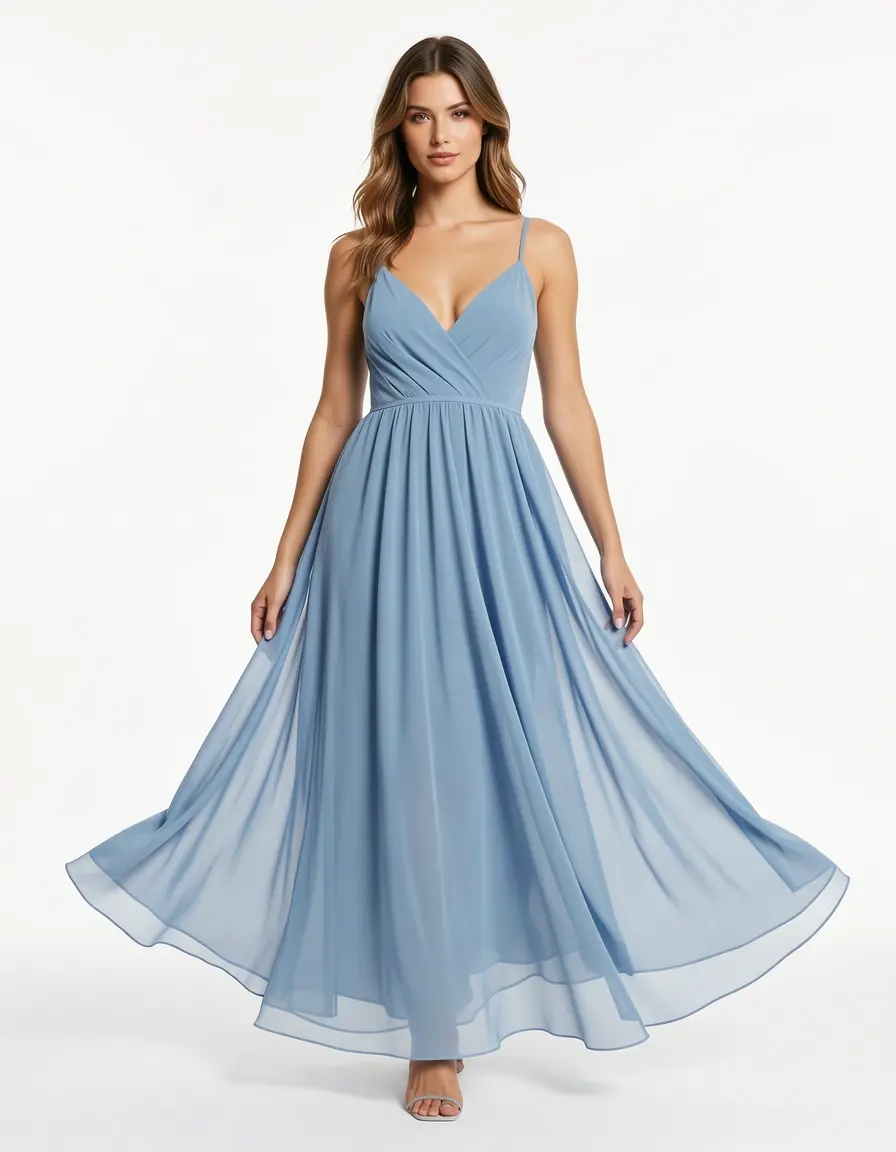 Fließendes Chiffonkleid