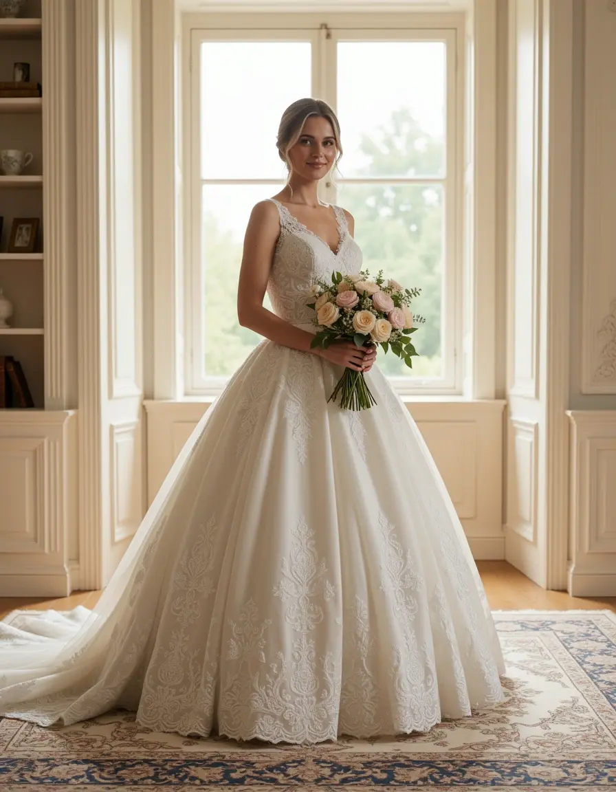 Elegant Bridal Ball Gown Kleider elegant Hochzeit