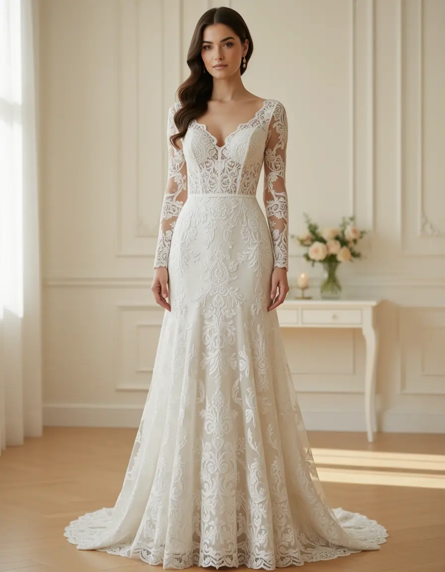 Elegant Mother Lace Dress Spitze