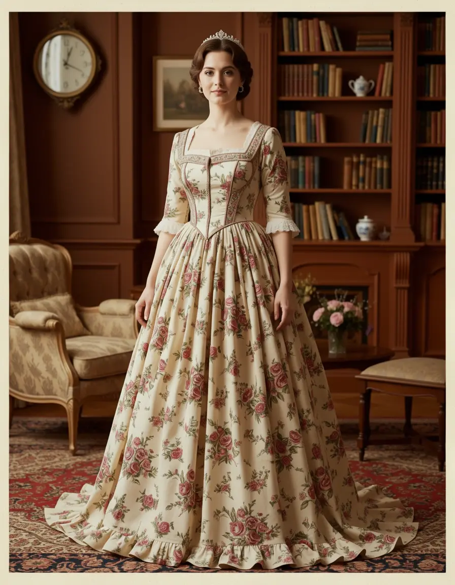 Elegant Vintage Tea Dress Klassisch
