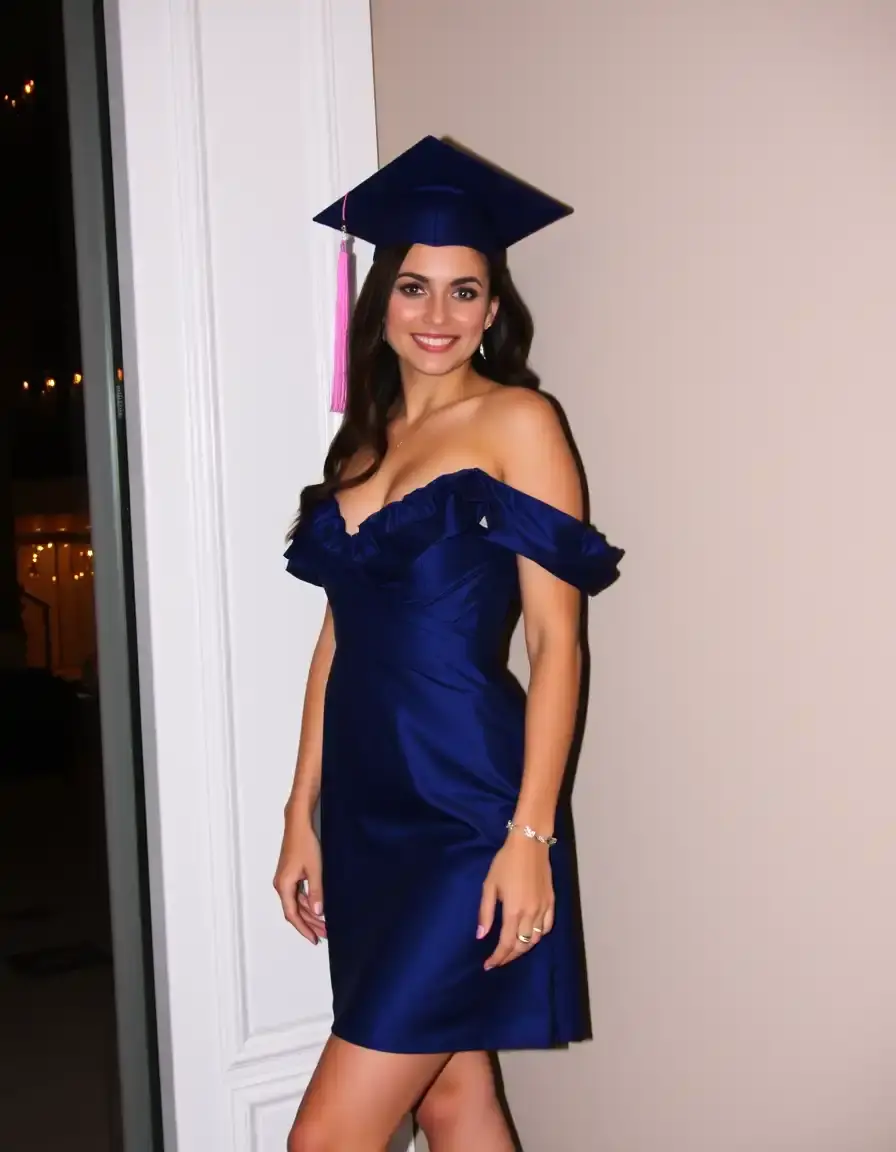 Kurzes Abendkleid für die Abschlussparty