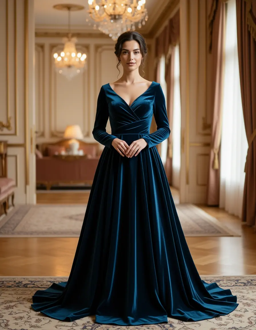 Velvet mother gown elegant