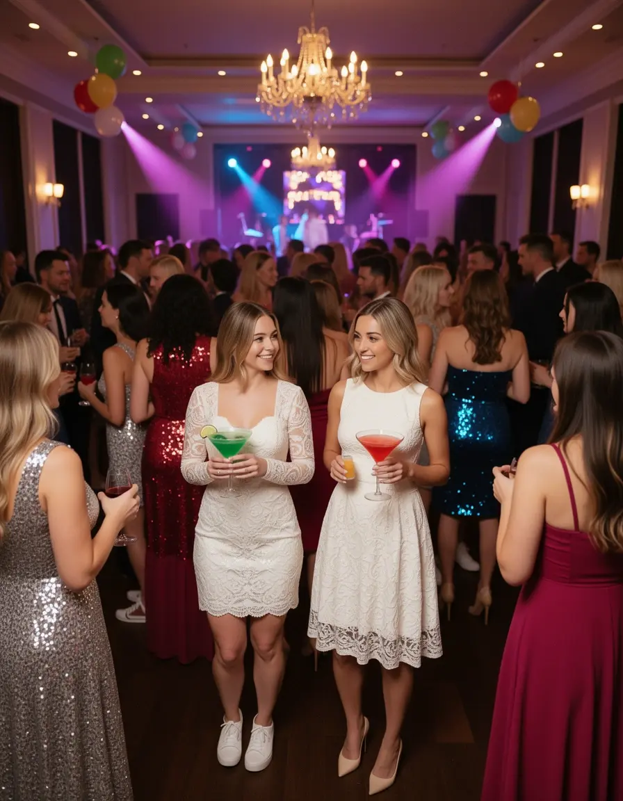 Spitzen-Cocktailkleid für die Hochzeitsfeier