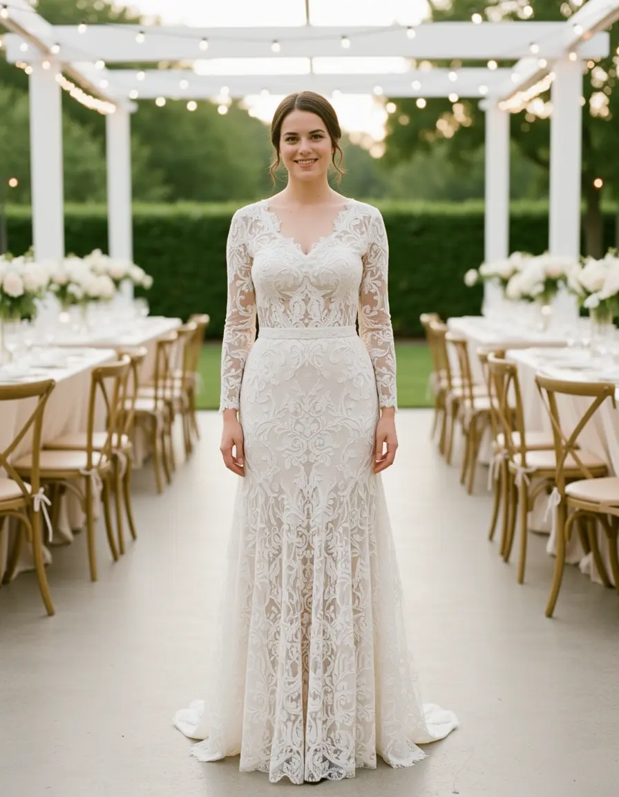 Elegantes Spitzenkleid für Hochzeitsgäste