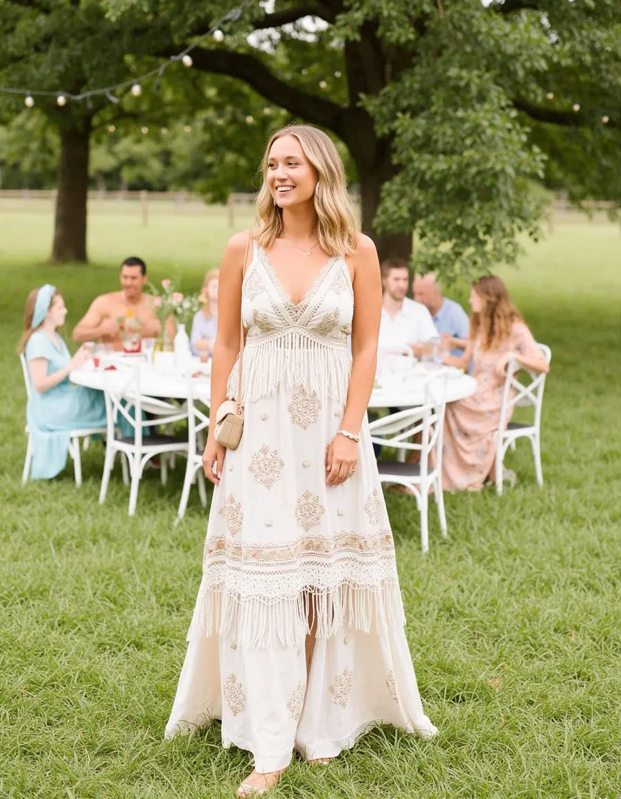 Boho Hochzeitsgast Kleid Sommer