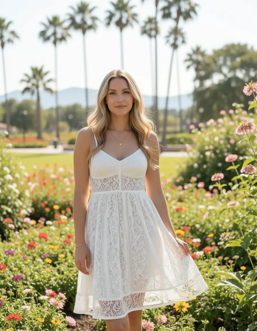 Summer Lace Sundress - Luftiges Spitzenkleid