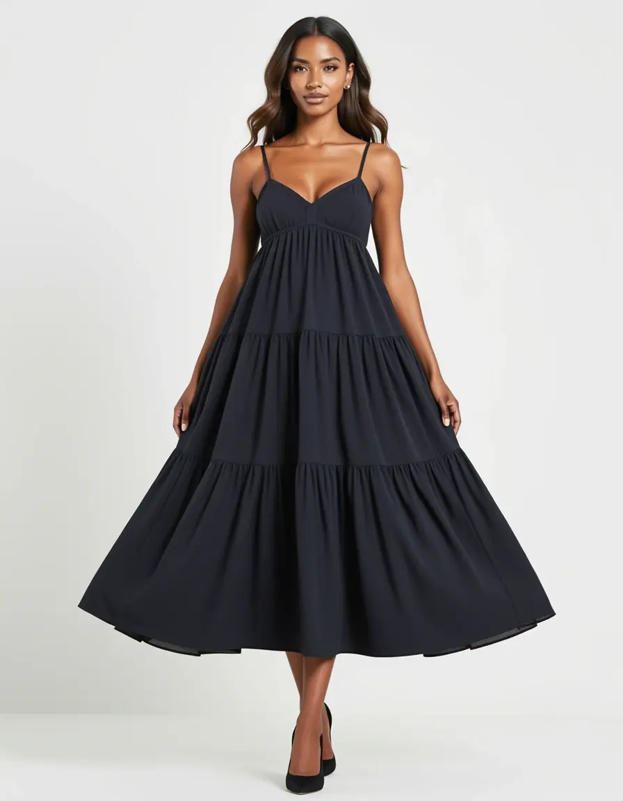 Stufenkleid für mollige Frauen