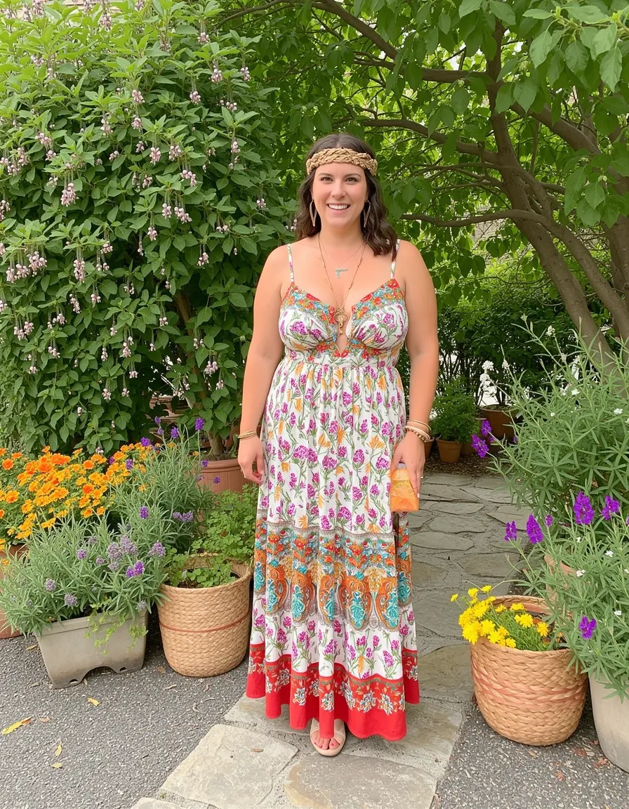 Women's Boho Sundress - Boho Kleider Hochzeitsgast Damen