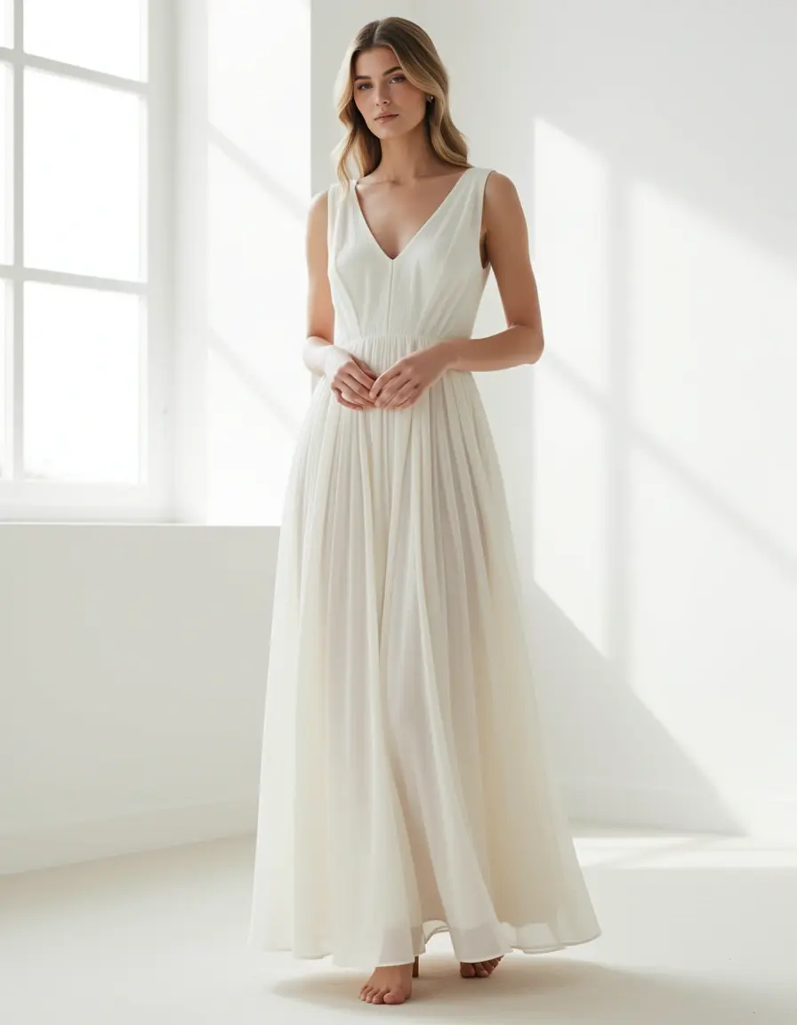 Chiffon Maxi Dress bodenlang