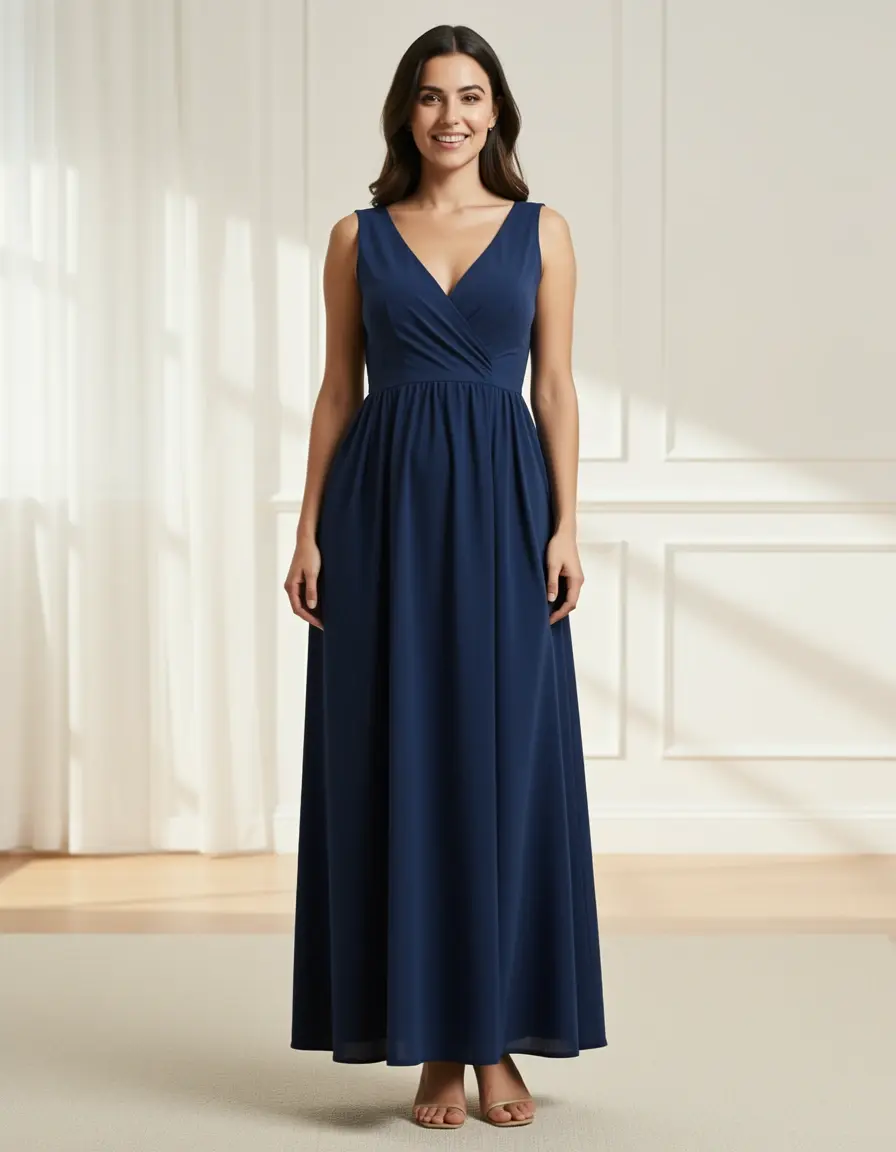 Empire Waist Long vorteilhafte Kleider