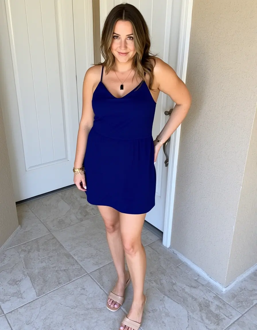 Kurzes A-Linien Sommerkleid