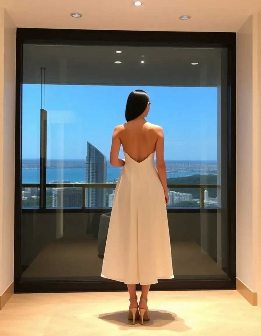 Klassisches A-Linien Kleid rückenfrei