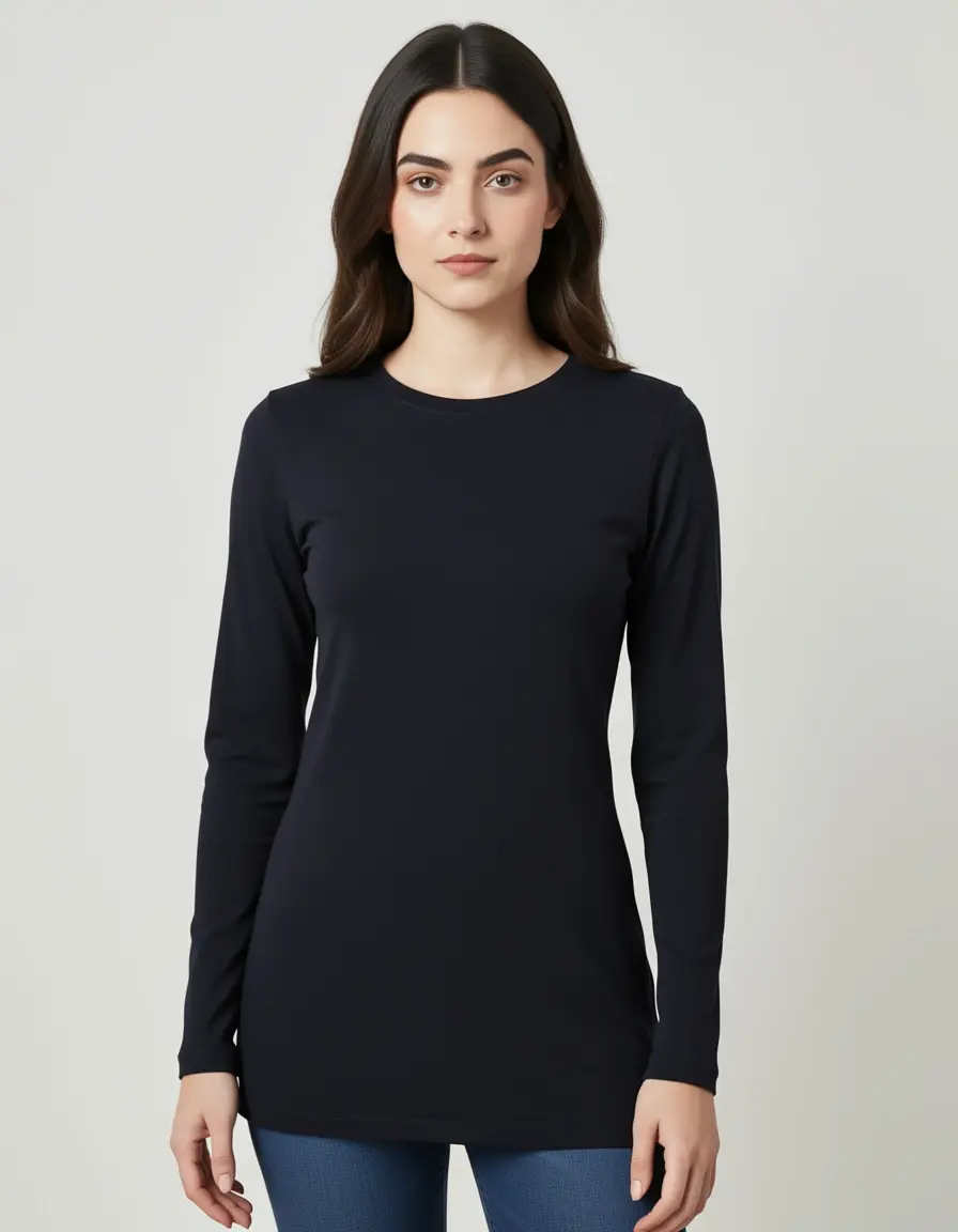 A-Line Long-Sleeve Kleid