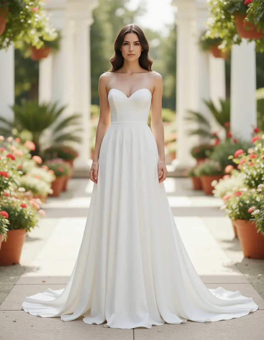 Langes Kleid Weiß Graceful Maxi