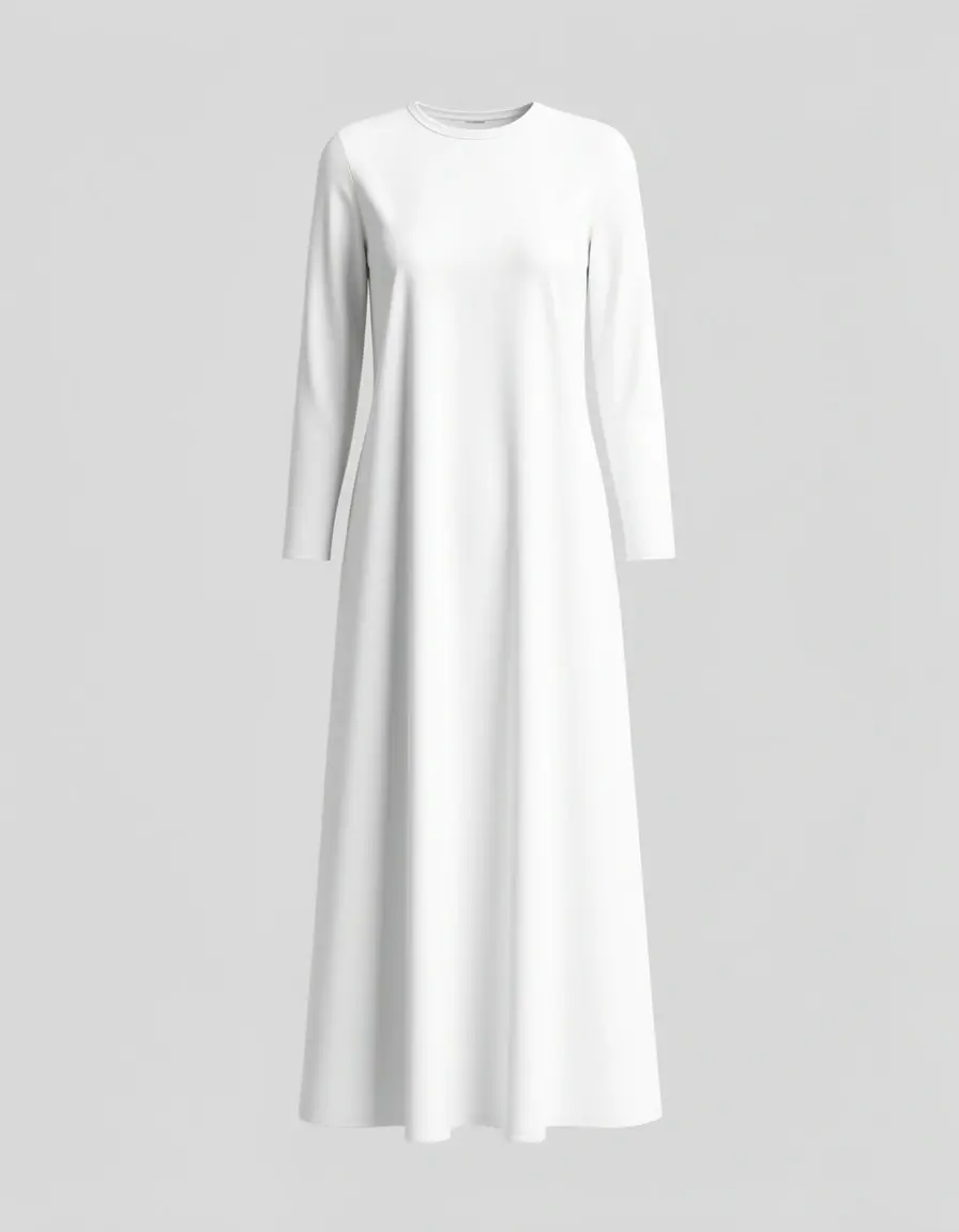 A-Linien Kleid weiß lang