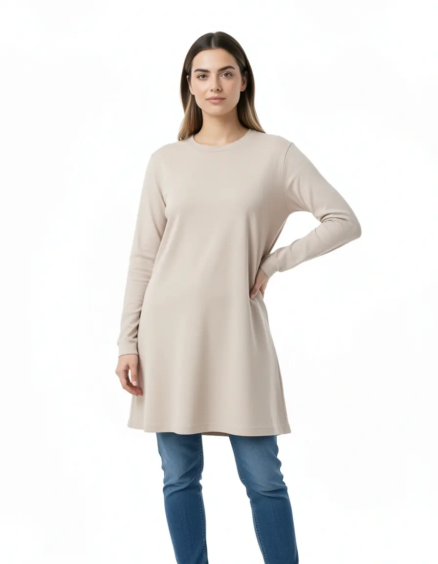 Seasonal Midi Long-Sleeve Kleid für den Alltag